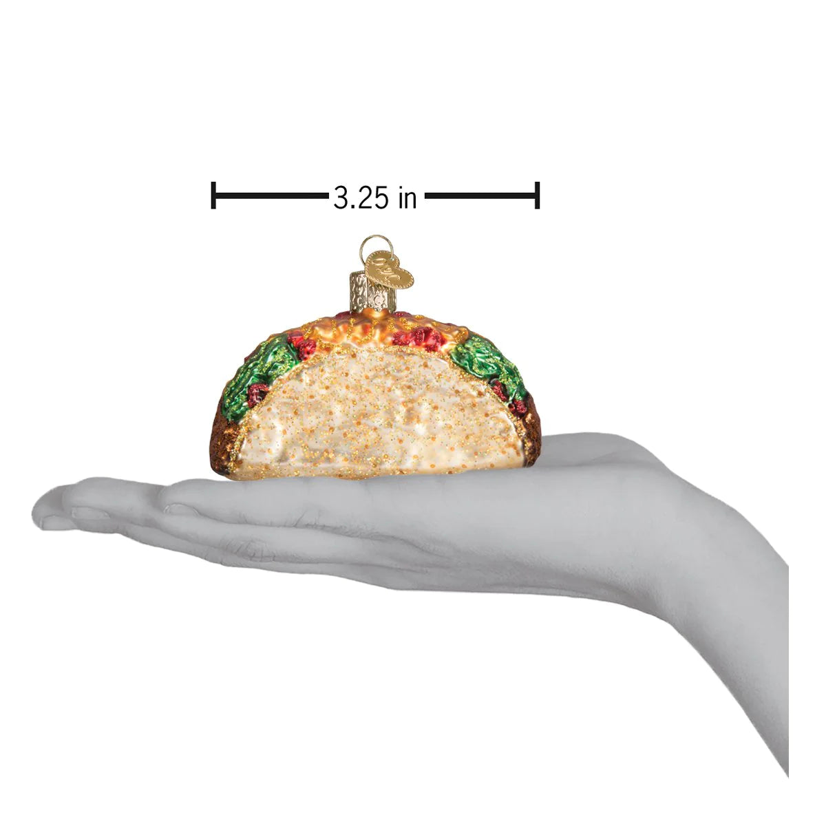 Old World Christmas Taco ornament dimensions 