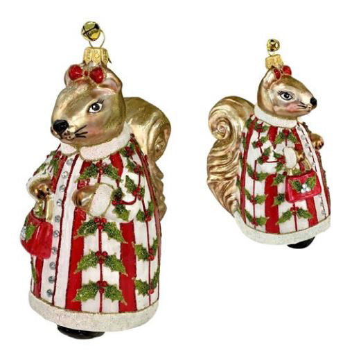 JingleNog Nutmeg Squirrel Christmas Ornament 