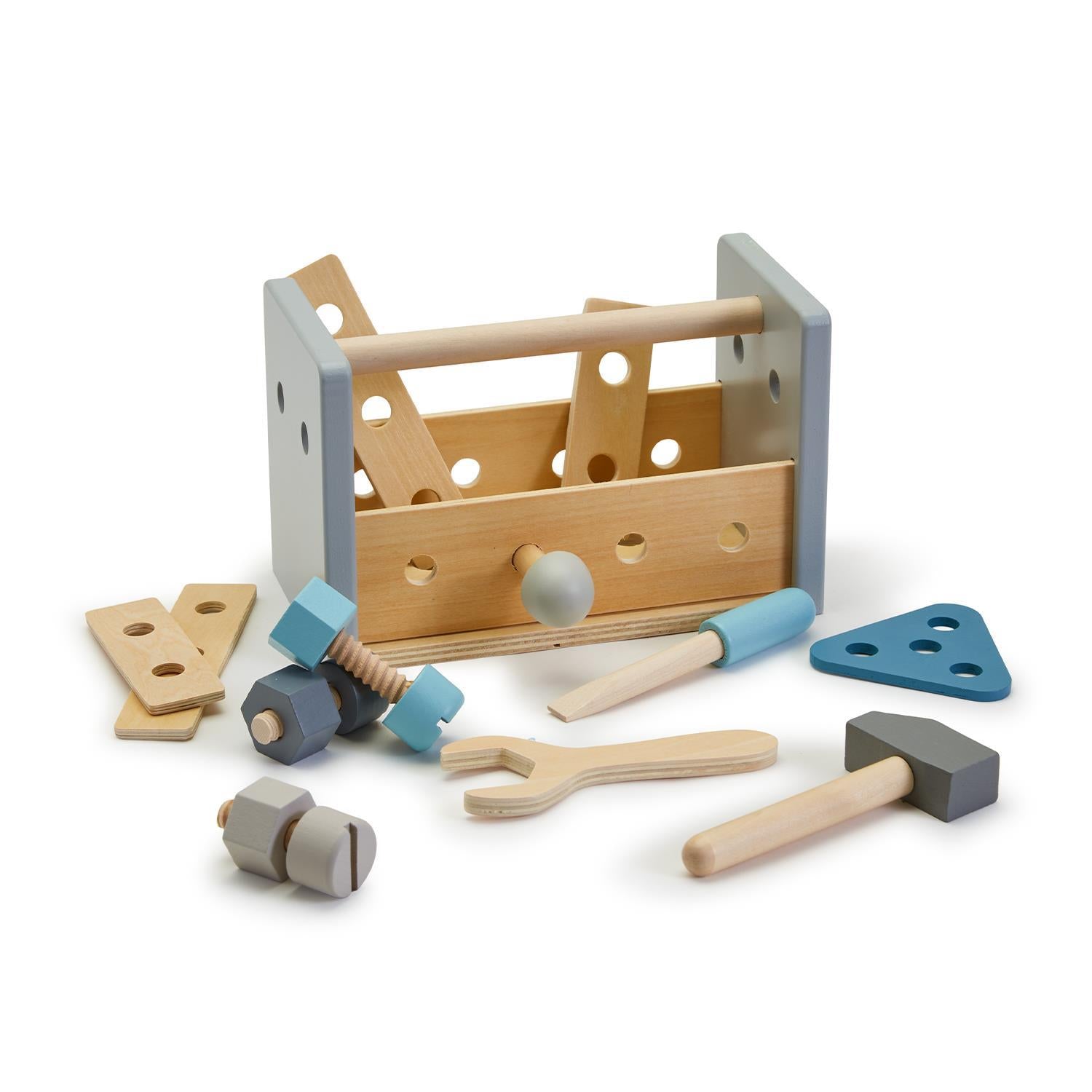 Two's Company Cupcakes & Cartwheels 2-In-1 Tool Bench and Box toy for kids ages 3 and up