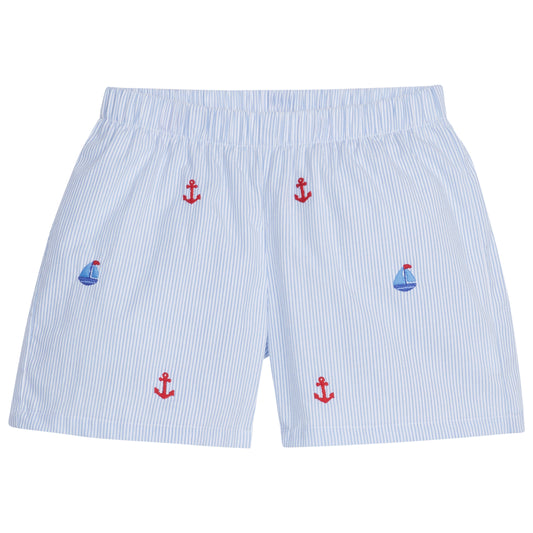 Little English Embroidered Basic Short Nautical 