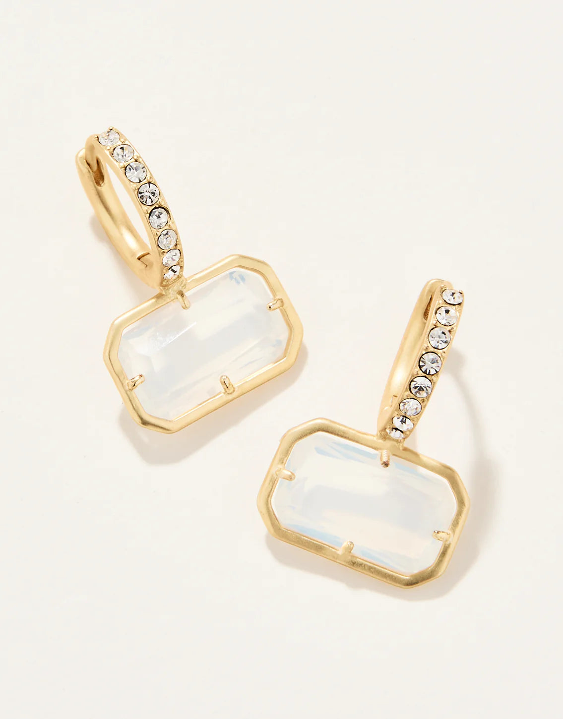 Spartina 449 White Hall Earrings White/Crystal 