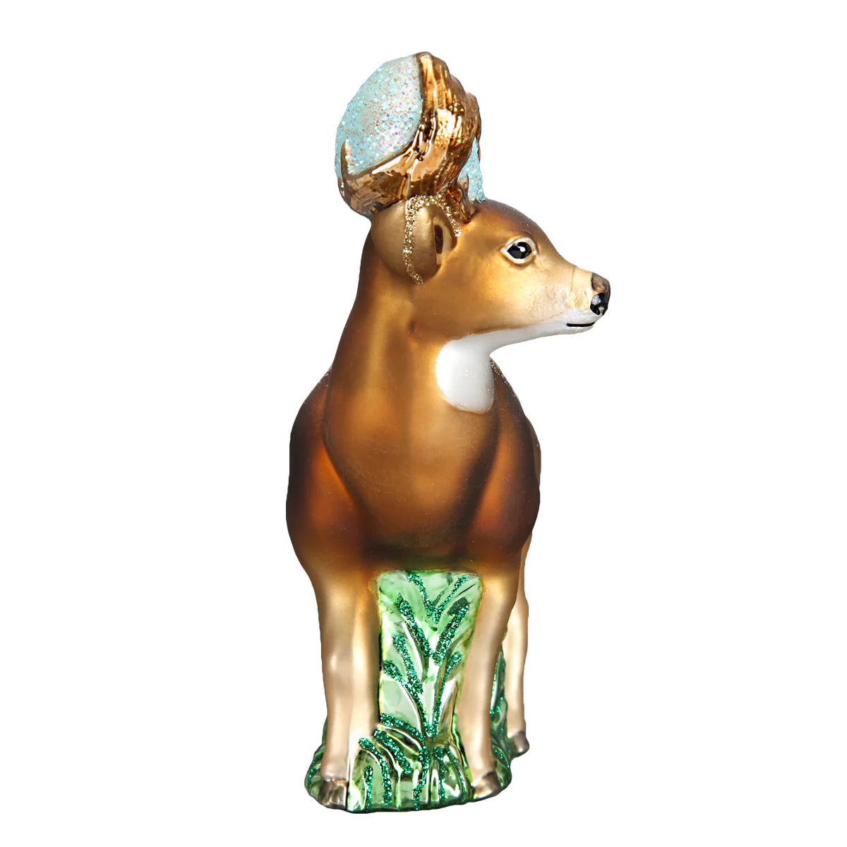 Old World Christmas Whitetail Deer buck glass ornament