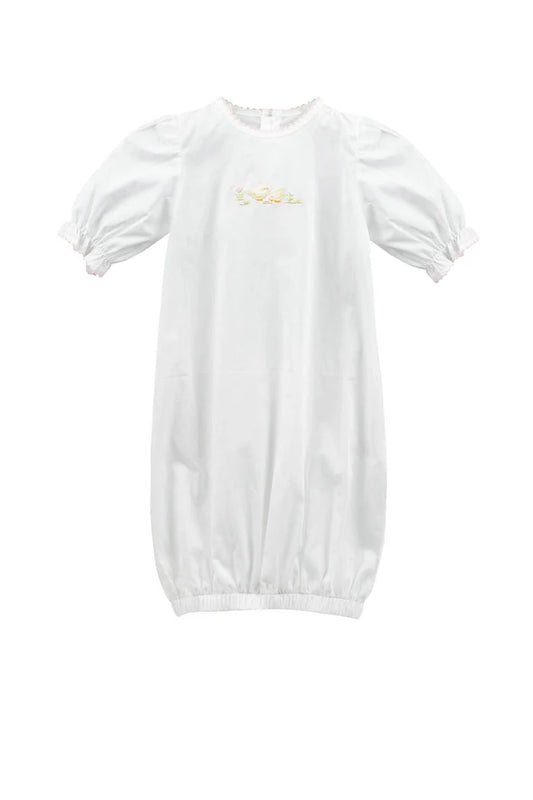 Chick Embroidered Baby Gown