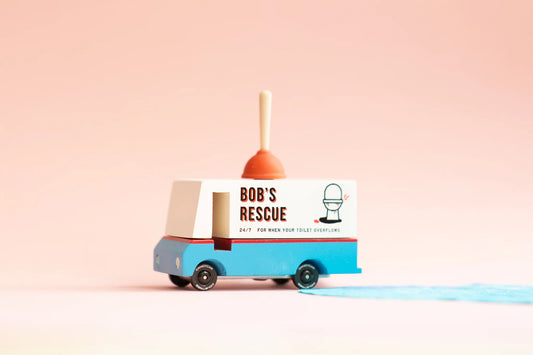 Candylab Bob's Rescue Plumbing Van wooden and diecast toy car for kids