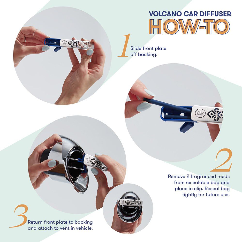 capri blue volcano fragranced car diffuser and refill 
