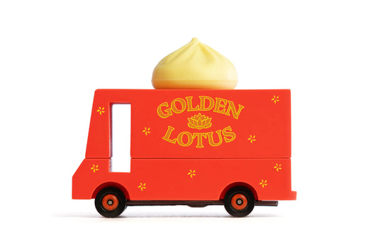 Candylab Golden Lotus Dumpling Van wood and diecast toy car for kids