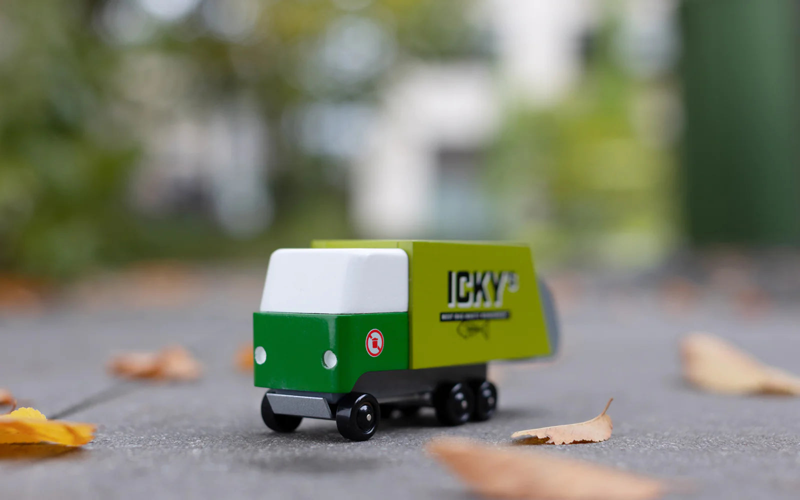 Candylab Icky's Garbage Truck wooden and diecast toy car for kids