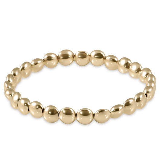 E Newton Honesty Gold 6mm Bead bracelet 