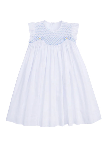 Little English Smocked Bella Dress light blue