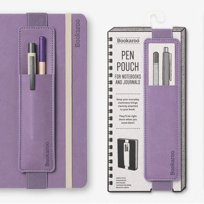 bookaroo pen pouch for books and journals aubergine purple