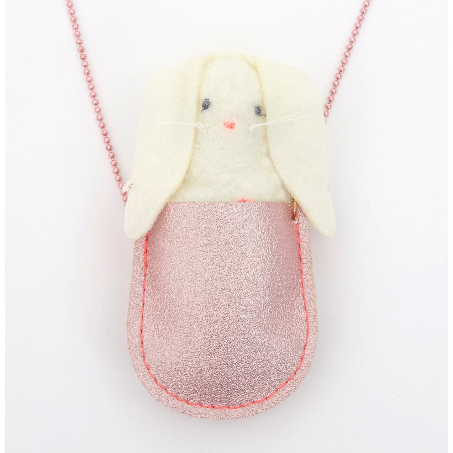 Meri Meri bunny pocket necklace for kids easter spring