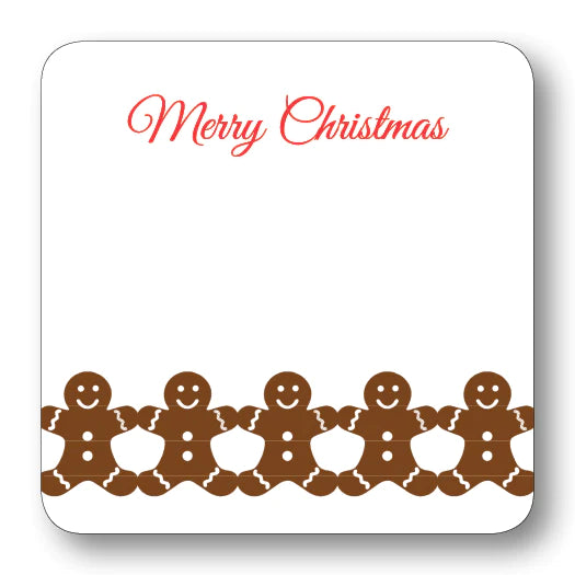 maison de papier Merry Christmas gift cards with gingerbread men art