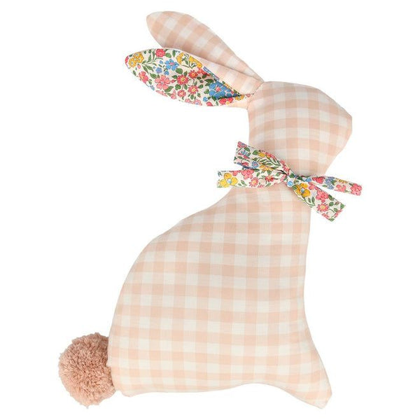meri meri gingham bunny cushion easter spring pillow home decor
