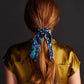 Rifle Paper Co. Menagerie silky scrunchie navy blue