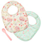 stephen joseph muslin bib set with silicon spoon for baby