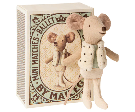 Maileg dancer mouse in matchbox 