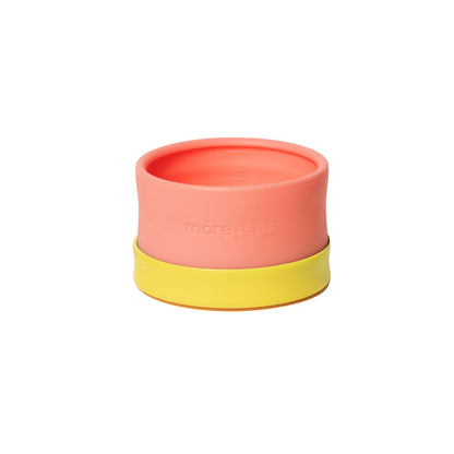 Morepeas essential snack bowl melon color yellow peach