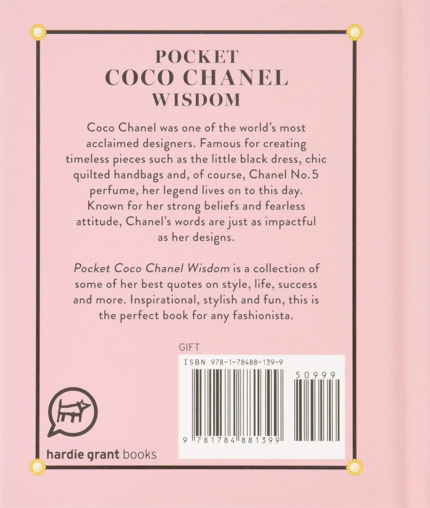 Pocket Coco Chanel Wisdom book Hardie Grant Books