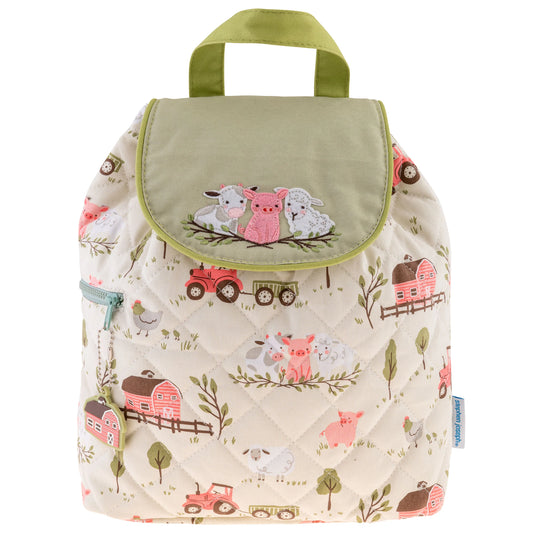 Stephen Joseph Quilted Backpack farm animals